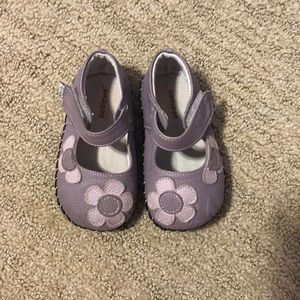 NWOT BABYGIRL GISELLE PEDIPEDS WITH PURPLE FLOWERS